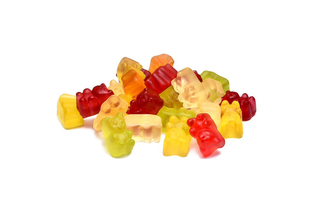 High-quality gummy supplement manufacturing at Biowell Labs—colorful gummy bear vitamins showcasing premium private label supplements, contract supplement manufacturing, and Halal and Kosher certified supplements in a Health Canada approved facility.